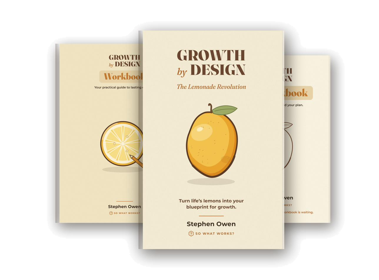 GROWTH by DESIGN book, workbook and lite workbook