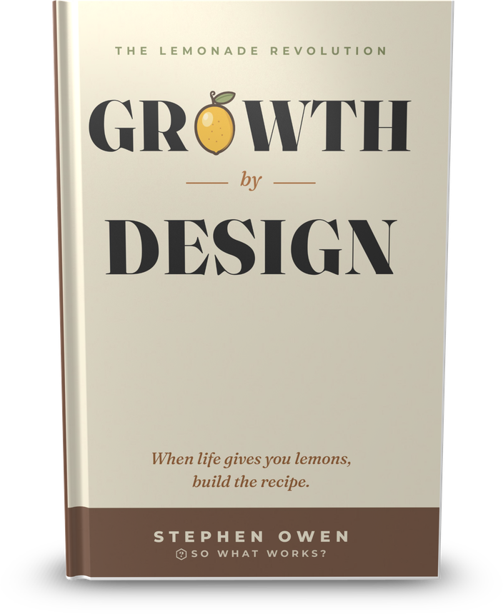 GROWTH by DESIGN: The Lemonade Revolution — 3D hardback cover