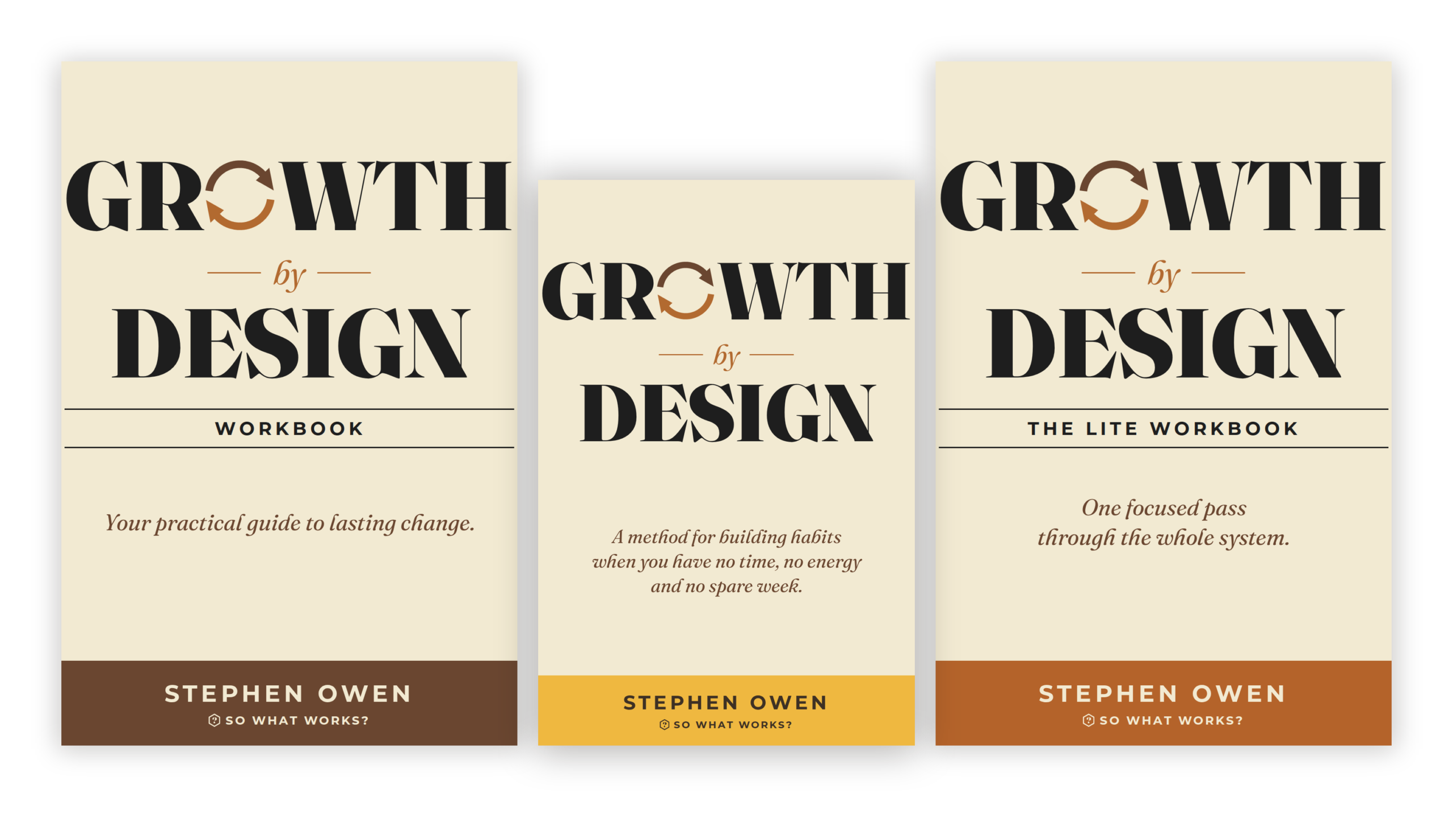 GROWTH by DESIGN book, workbook and lite workbook