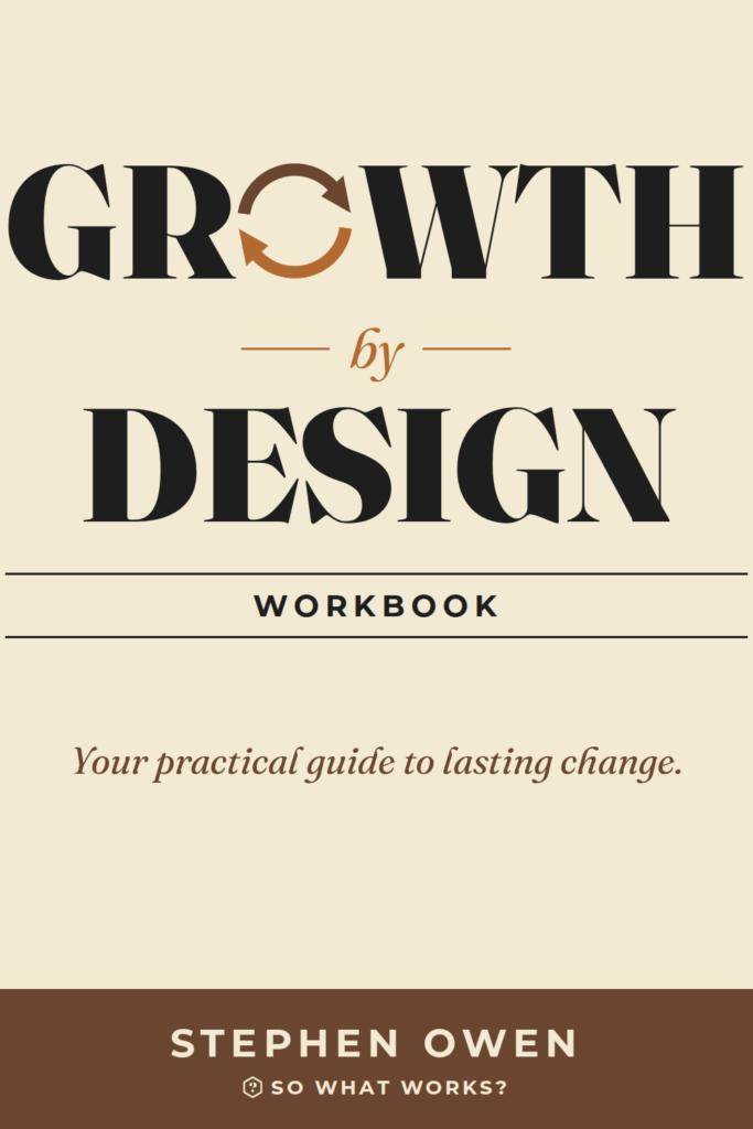 The GROWTH by DESIGN Workbook, front cover