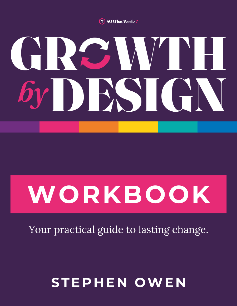 The GROWTH by DESIGN Workbook by Stephen Owen, front cover